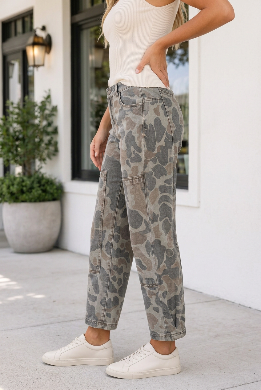 Anneliese Patch Detail Casual Jeans