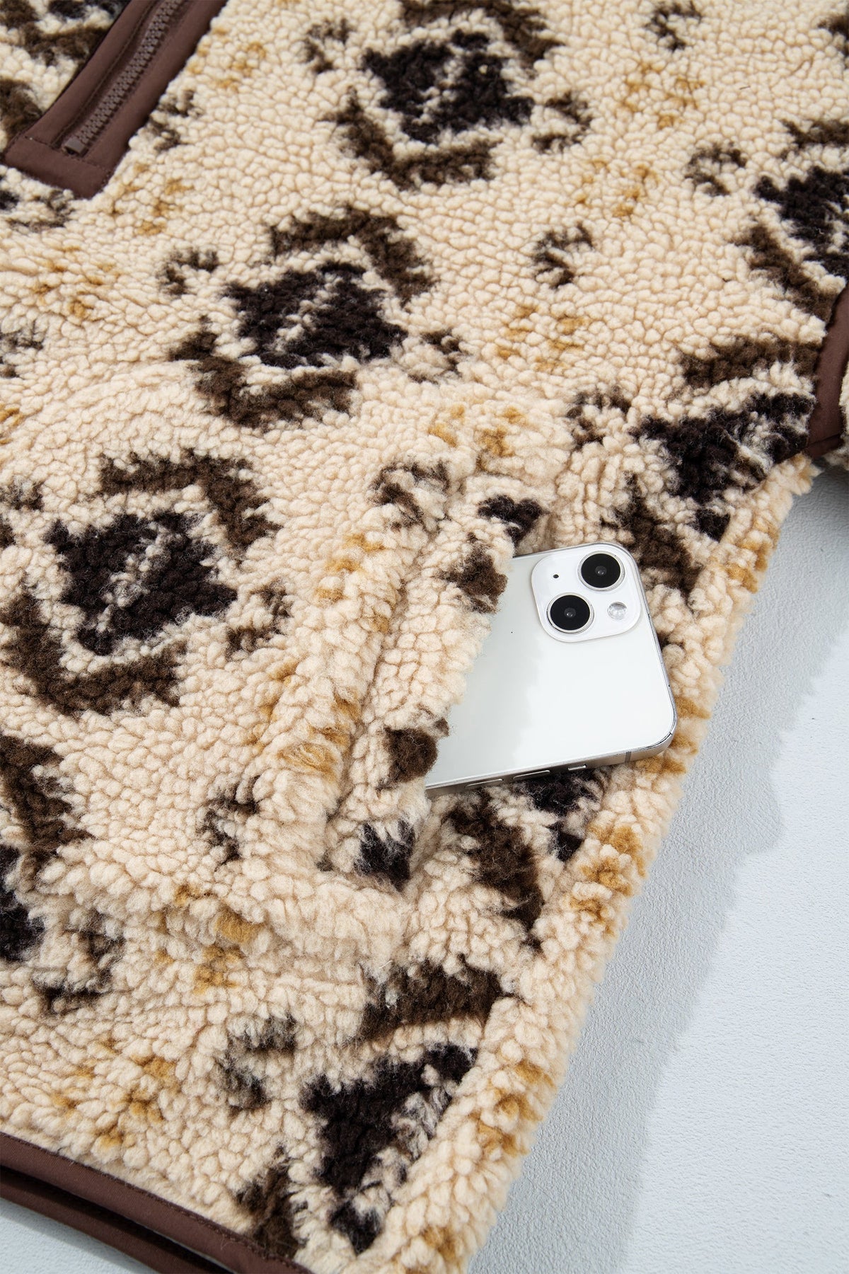 Avalon Print Geometric Fleece Pullover